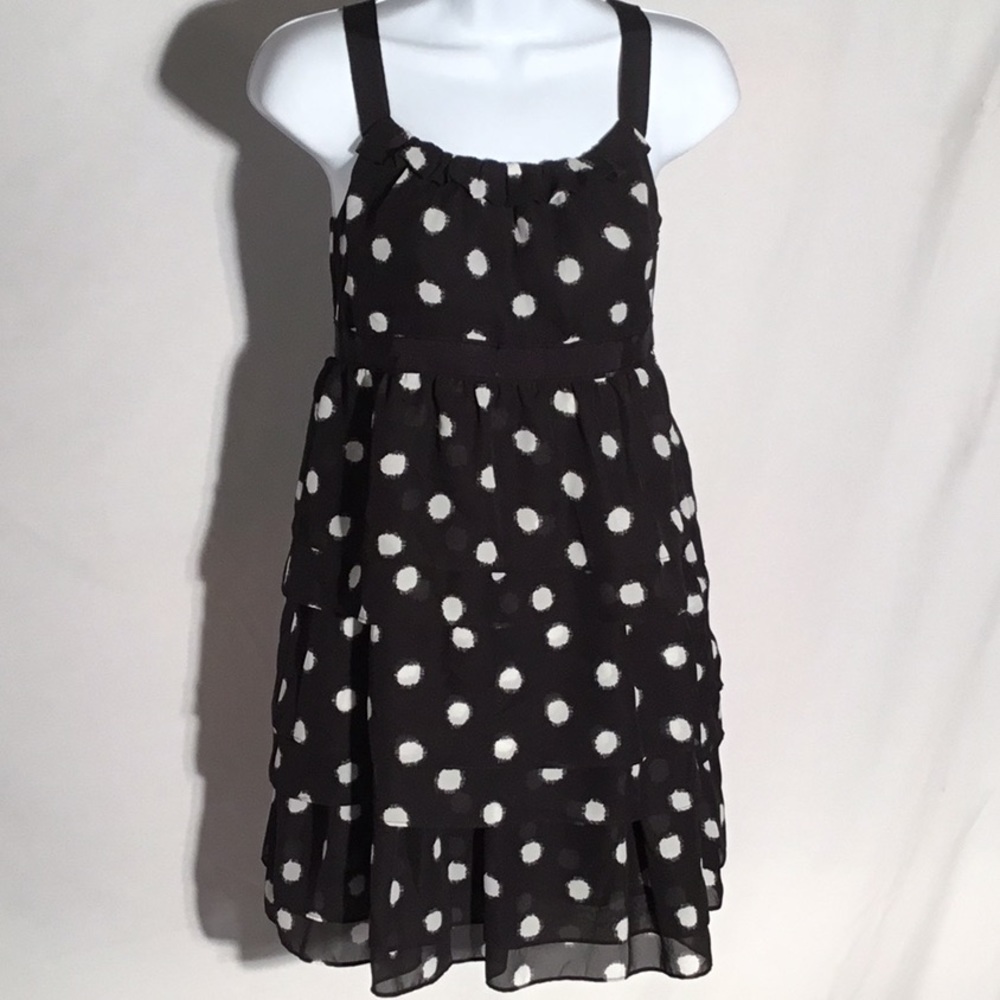 LOFT Black Polka Dot Dress
